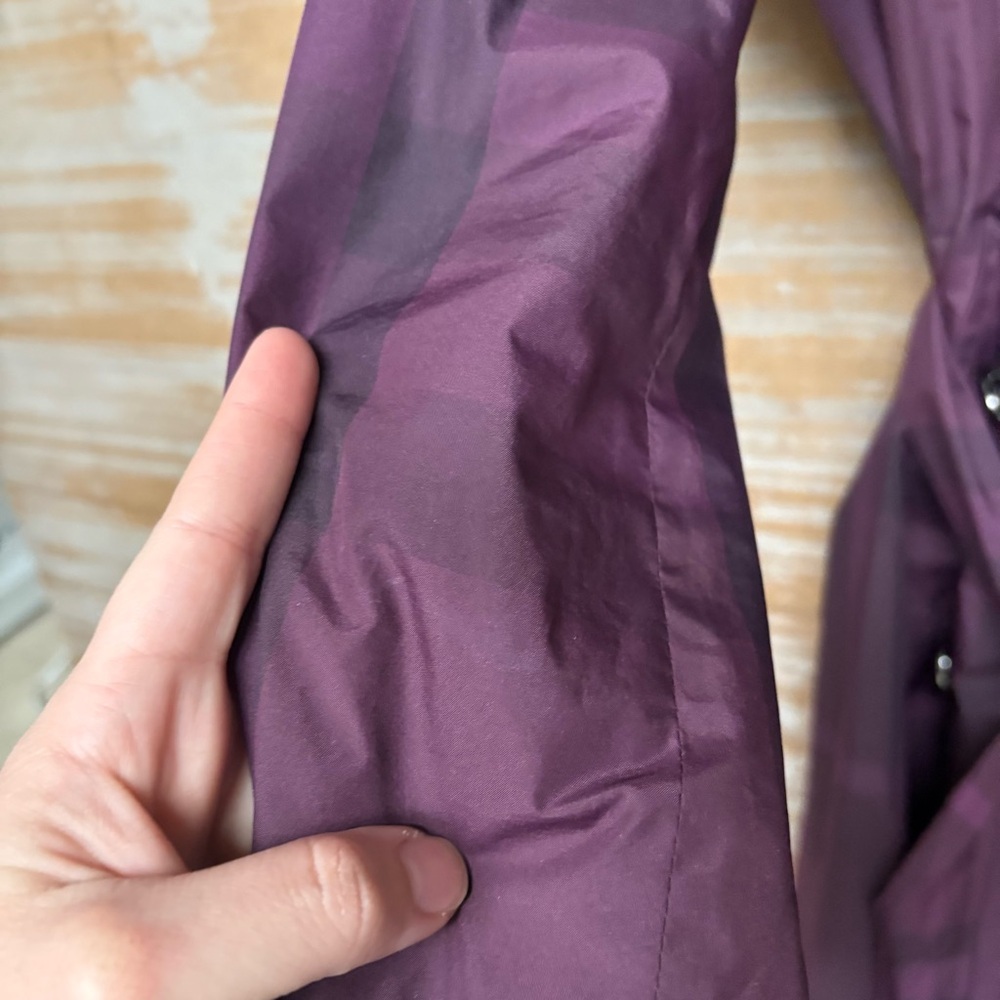 Burberry Brit Double Breasted Rain Coat Purple Novacheck Preppy Classic Womens 6 - Picture 10 of 11